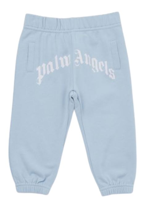 Pantalone neonato azzurro in cotone PALM ANGELS | PBXD003S24FLE/DELAZZURRO